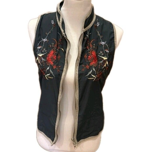 BIYA Johnny Was Embroided Rare Style Boho Festival Western Chic Vest SZ Small - Picture 1 of 16
